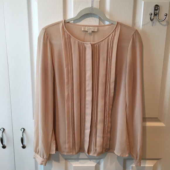 LOFT Tops - Loft XS blush pink button up blouse